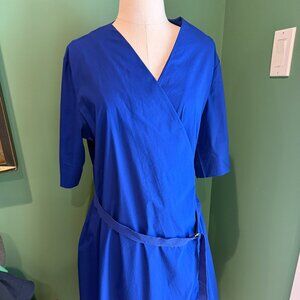 BRIGHT BLUE COS WRAP DRESS SZ 12